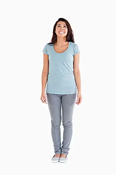 好看,女人,站立