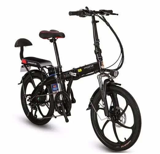 凤凰phoenix电动车电动自行车48v14寸变速可折叠锂电瓶智能轻便代驾