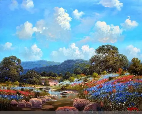 凯·沃尔顿 油画风景欣赏 kay walton作品——绚丽迷途