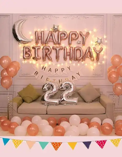 生日快乐派对趴体酒店房间浪漫表白创意装饰品场景布置背景墙气球