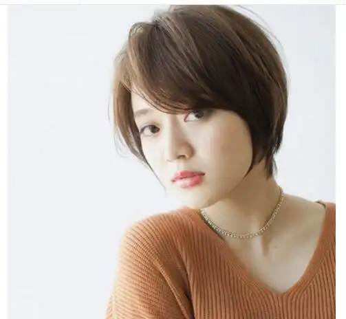 圆脸波波头齐耳短发发型图片