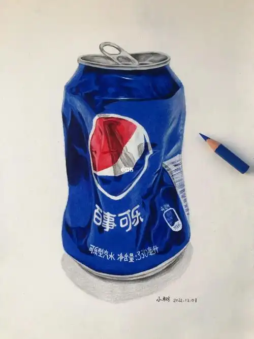 彩铅可乐瓶