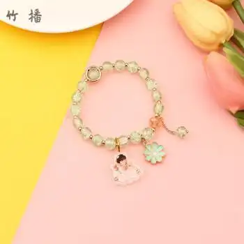 团橡皮筋专辑官方同款可爱头像水晶手链彩色手环周边 贺峻霖【买一 一