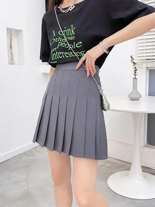 (加长 安全裤 拉链 纽扣)百褶裙jk制服裙子半身裙春夏季短裙秋冬 - 17