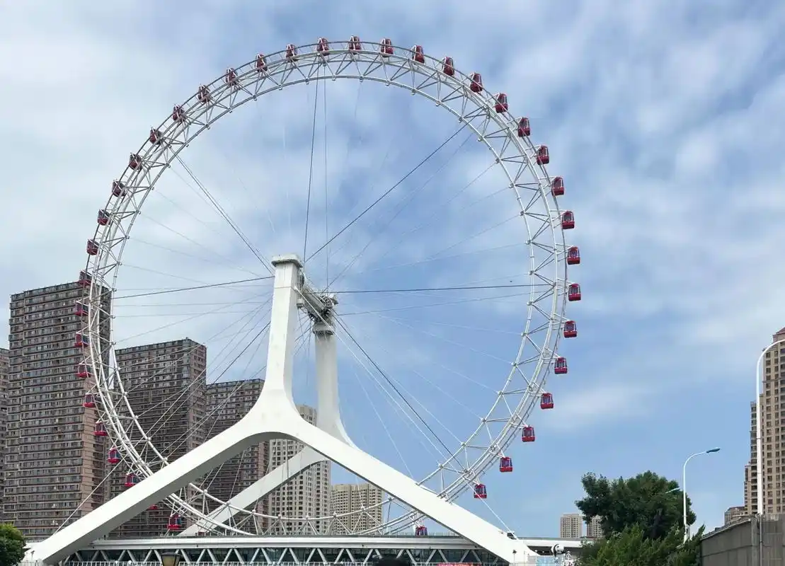 从狮子林桥可以到天津之眼摩天轮,摩天轮附近有大 - 抖音