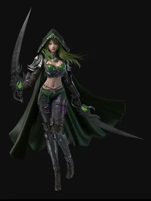 女战士角色模型