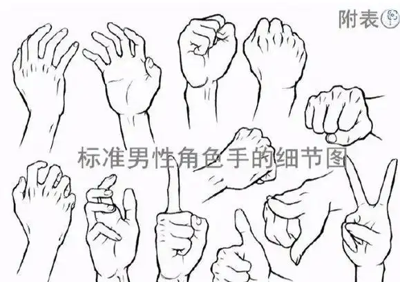 手该怎么画动漫人物手部画法教程