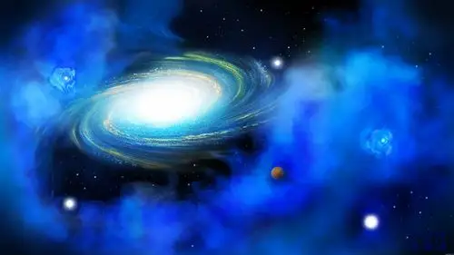 壁纸 蓝色星云的宇宙