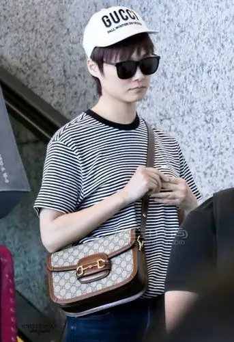 【肖战同款】gucci古驰1955马衔扣手袋单肩包手拎包602204棕色马鞍包