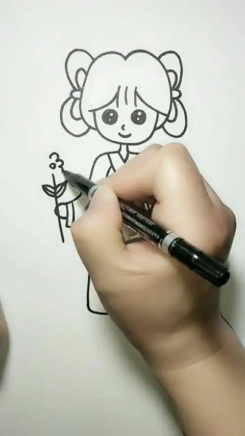 这样画的小美女真是太漂亮了,显得俏皮又可爱