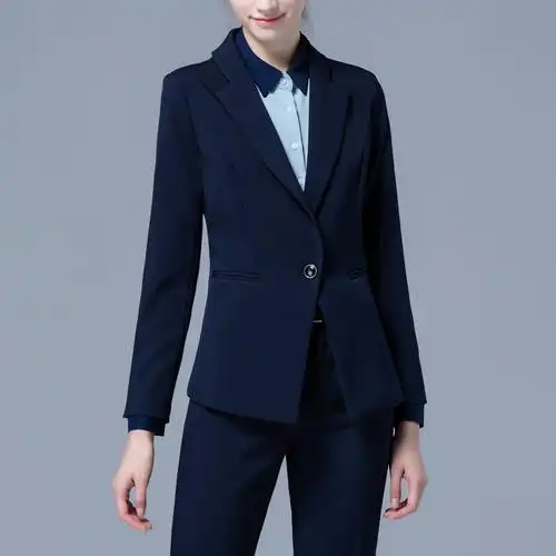 凤凰色西服套装女士商务面试职业装教师2021秋季新款时尚显瘦西装已售