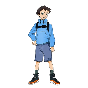 原创手绘全身帅气的男生png格式