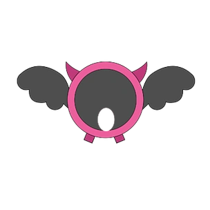 情人节粉色可爱海报小恶魔png免抠蓝色蝴蝶湖蓝翅膀昆虫png手绘卡通