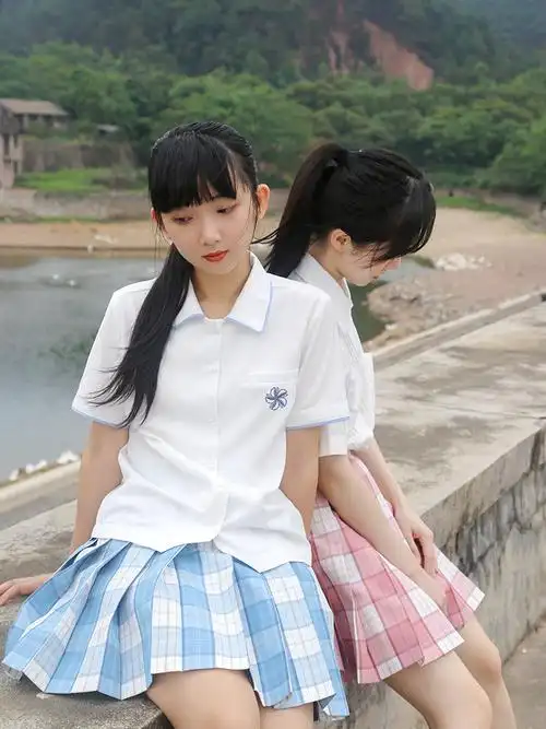 jk短裙半身百褶格裙漫画制服正品湫奈原创学生校服