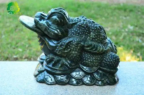 招财进宝金蟾摆件工艺品南玉大金蟾招财摆件大号批发