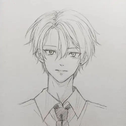 动漫素材插画绘画线稿手绘女生男生长发短发萝莉可爱御姐正太帅哥美女