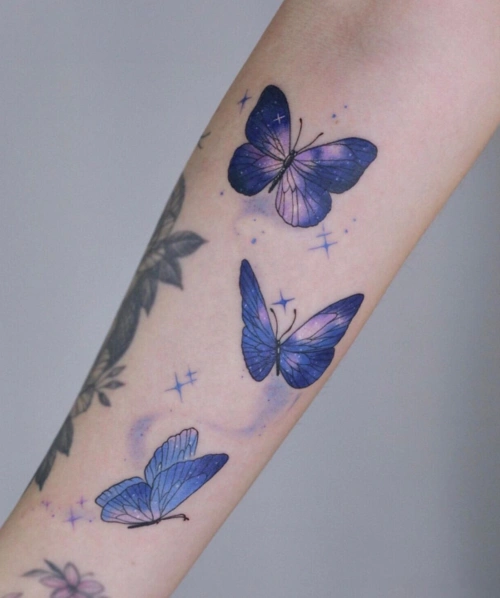 2021最新蝴蝶纹身女小清新蝴蝶纹身设计2