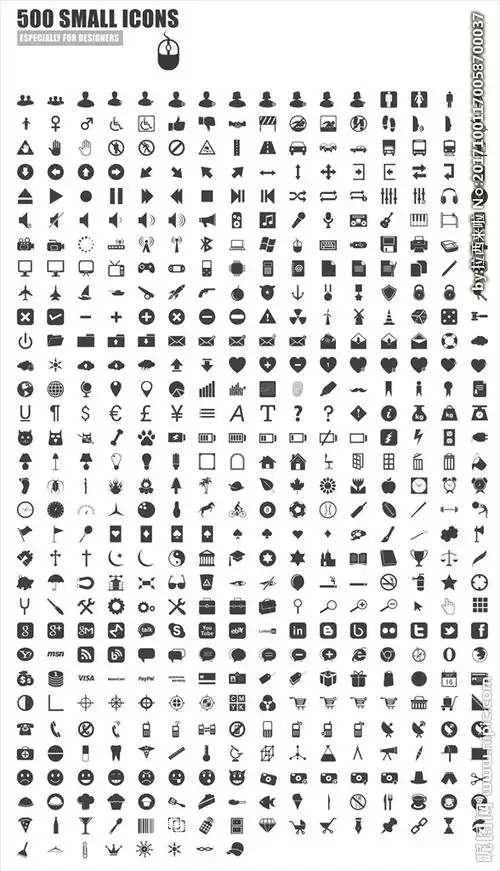 500种简易图标矢量下载图片