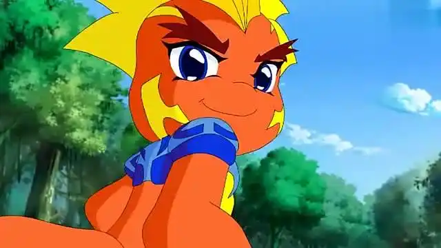 晶码战士:火麒麟兽成功的救下了香莲!