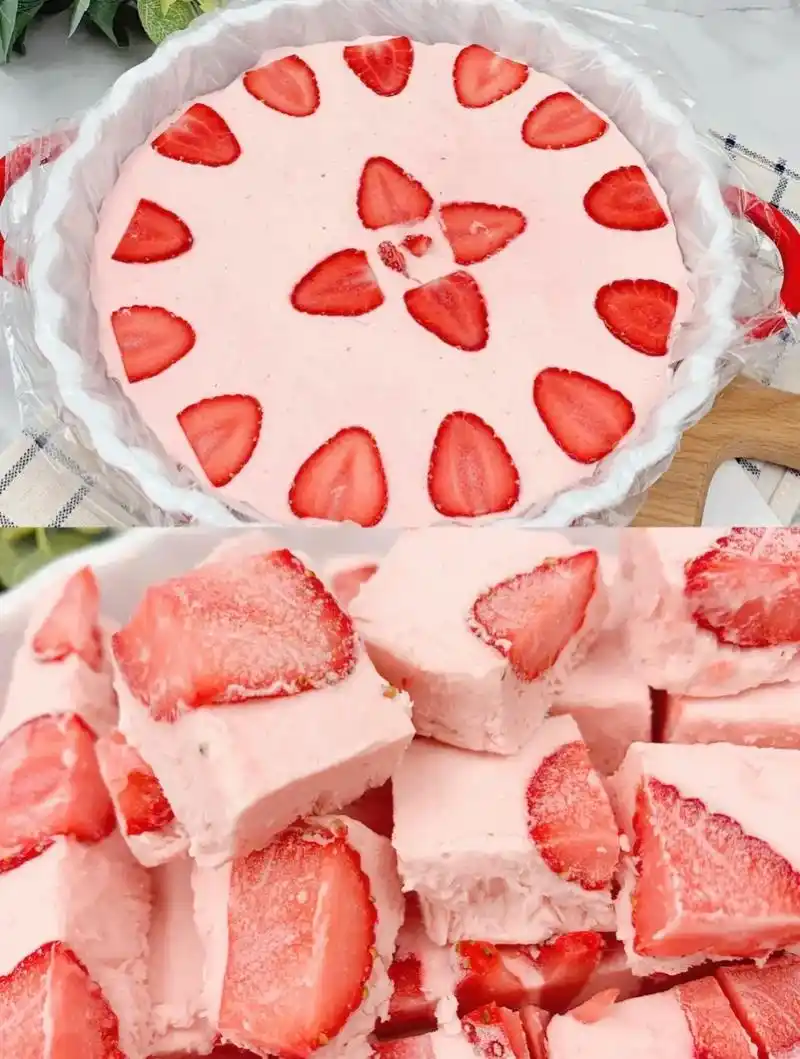 一款超级简单易上手的草莓冰激凌酸奶冻!简单到 - 抖音