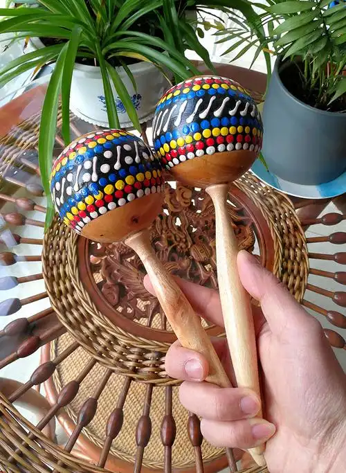 奥尔夫打击乐器椰壳沙锤手工沙蛋椰子砂球幼儿园儿童早教玩具沙槌