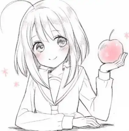 画动漫人物简易画 画动漫人物简易画美少女_简笔画-绘画者图库