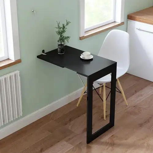 折叠壁挂墙上餐桌吧台隐形多功能墙壁靠墙桌椅折叠桌