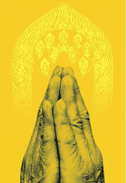 如《西游记》第五二回:"那比丘尼至佛前合掌道:孙悟空有事