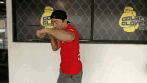 exhale as you punch then return to boxing stance, ready to throw