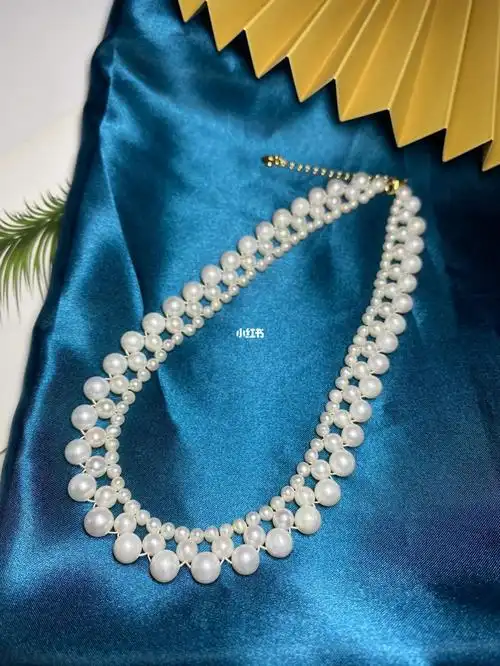 珍珠花式手编项链豪华版适合参加宴会活动