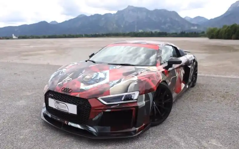 来自abt的运动艺术车身 奥迪r8艺术涂装_哔哩哔哩_bilibili