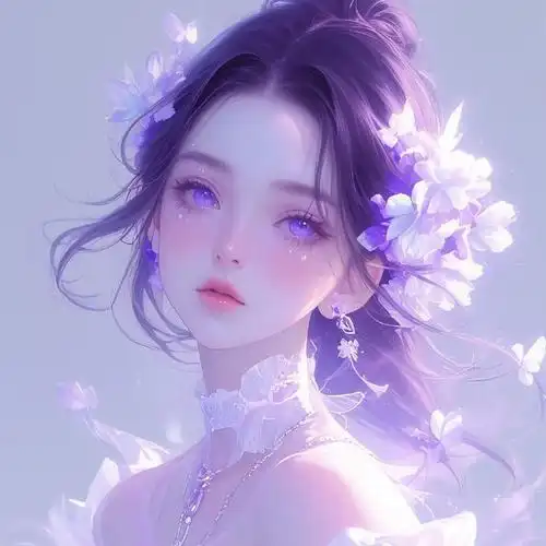 浪漫紫色女生头像#分享图片##古风美图