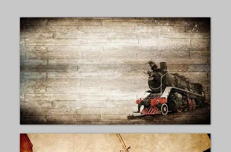 七张古典怀旧风格ppt背景图片免费下载