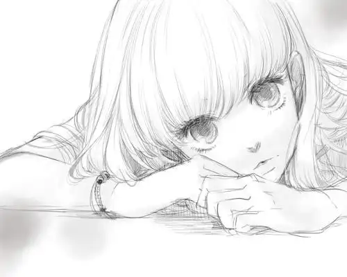 动漫二次元pixiv黑白漫画手绘