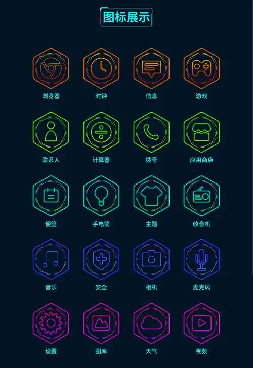 霓虹科技手机主题展示