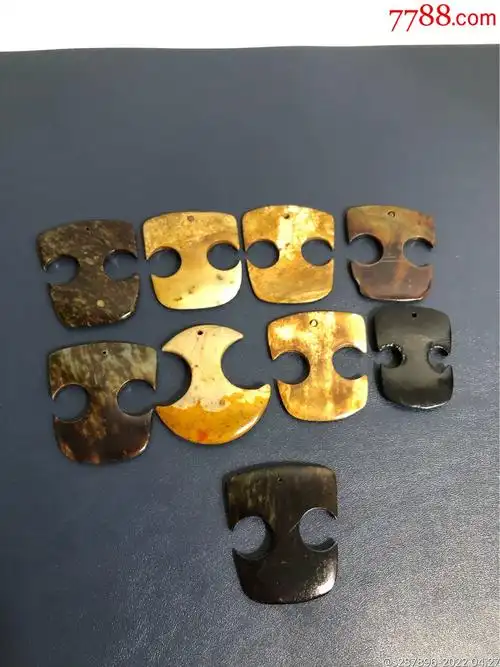 高古玉小挂件玉斧石器时代晚期广西出水打捞骆越文化