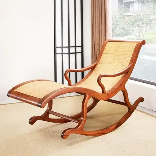 苏素红木摇椅缅甸红酸枝逍遥椅明式白酸枝休闲椅摇椅