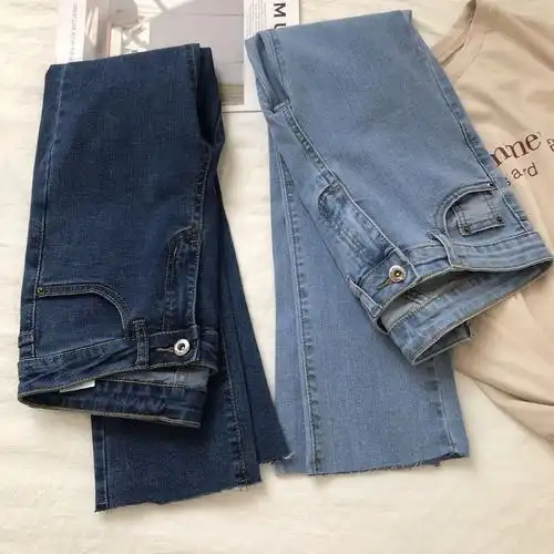 春天好穿的一条裤子!巨巨巨大弹力 高腰显瘦弹力牛仔裤 8092