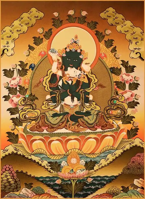 西藏佛教寺庙唐卡壁画