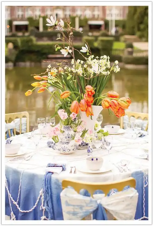 简约淡雅餐桌布置 : 简约淡雅餐桌布置 by 婚礼素材收集者