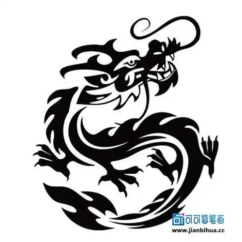 大龙简笔画卡通