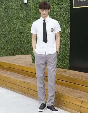 2018年春季学院风高中学生校服套装服制服班服日本长袖学生装 男短