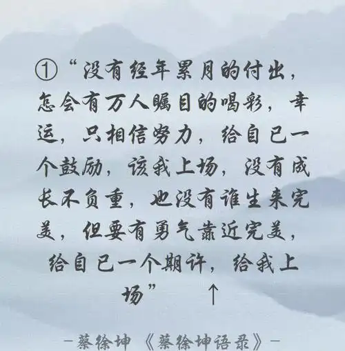 蔡徐坤语录精选