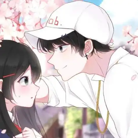 小清新动漫情侣头像,跟喜欢的人在一起是最开心的