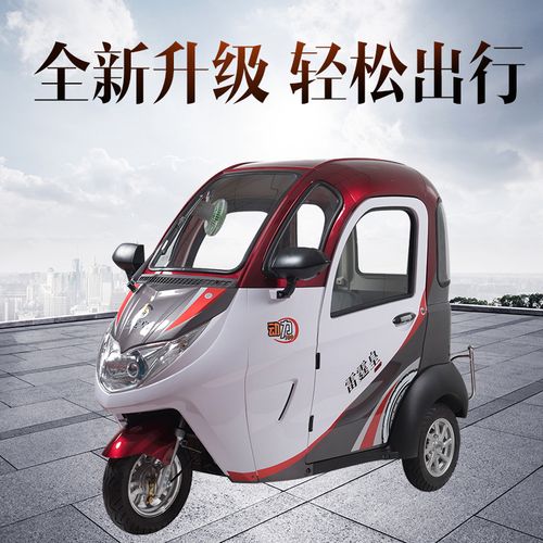 雷霆皇n100全封闭电动三轮车城市休闲代步车接送孩子送倒车影像