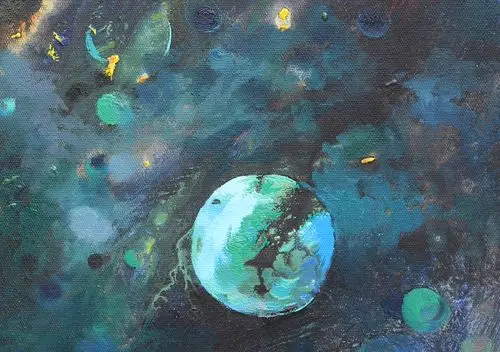 左迎龙《宇宙》 布面油画