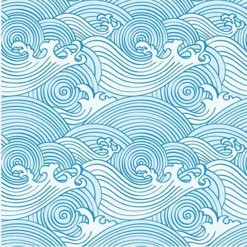 古典海浪花纹矢量