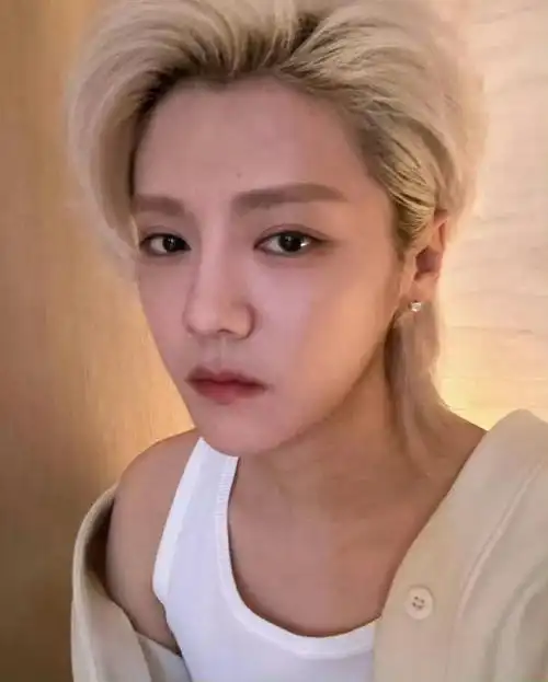 鹿晗银发剪短了