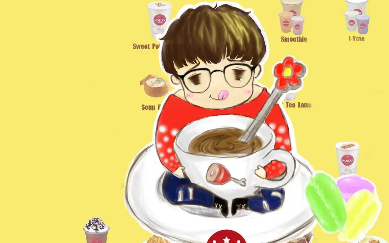 > 花儿与少年 华晨宇 花花q版人物图片电脑桌面壁纸下载(1920×1200)