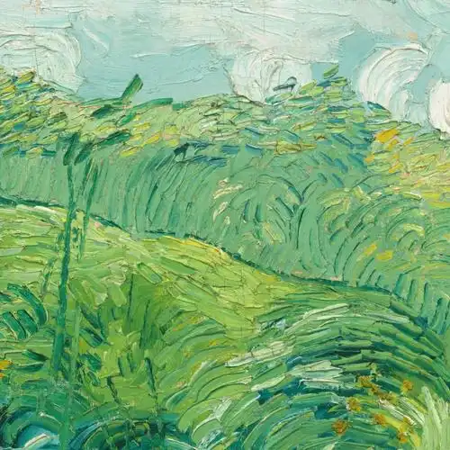 绿色麦田梵高世界名画分享
